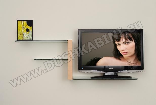 Стъклена ПОЛИЦА за TV