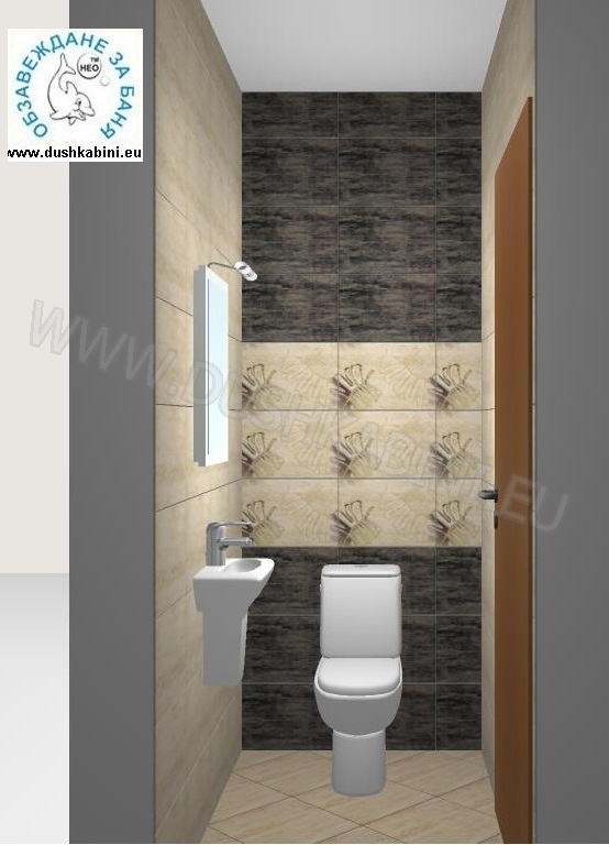 3Д проект WC с плочки Тоскана Toskana Баня НЕО